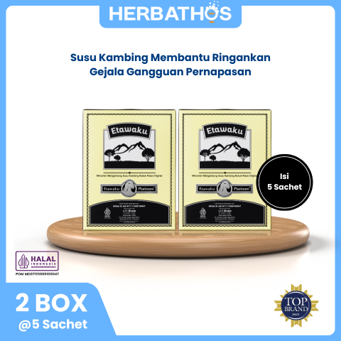 Etawaku Platinum Sachet 125g – Susu Kambing Etawa untuk Merawat Sistem Pernapasan – 2 box isi 5 @25gr