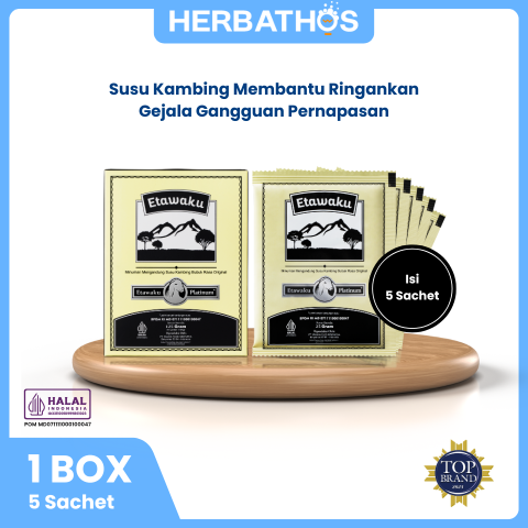 Etawaku Platinum Sachet 125g – Susu Kambing Etawa untuk Merawat Sistem Pernapasan – 1 box isi 5 @25gr