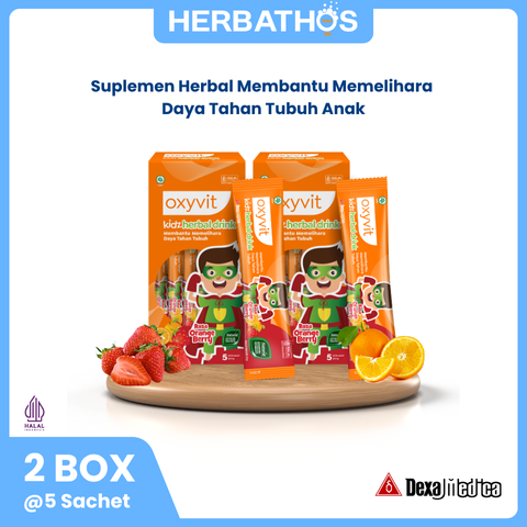 Oxyvit Kidz Herbal Drink Orange Berry Stickpacks - 2 Box