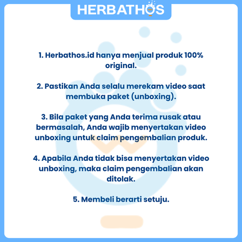 Aturan pembelian produk Herbathos.id 100% original