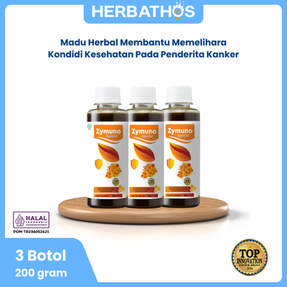 Madu Zymuno 200ml Madu Herbal untuk Daya Tahan Tubuh – 3 Botol