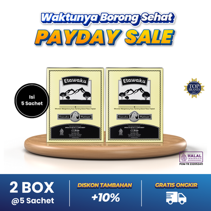 Etawaku Platinum Sachet 125g – Susu Kambing Etawa untuk Merawat Sistem Pernapasan – 2 box isi 5 @25gr