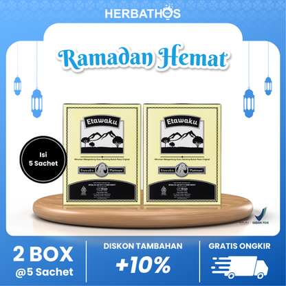 Etawaku Platinum Sachet 125g – Susu Kambing Etawa untuk Merawat Sistem Pernapasan – 2 box isi 5 @25gr