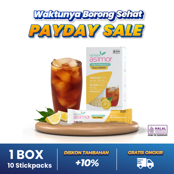 Herba Asimor Drink Rasa Lemon Stickpack - 1 Box