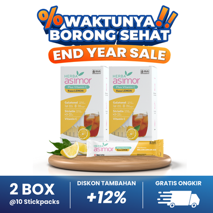 Herba Asimor Drink Rasa Lemon Stickpack - 2 Box
