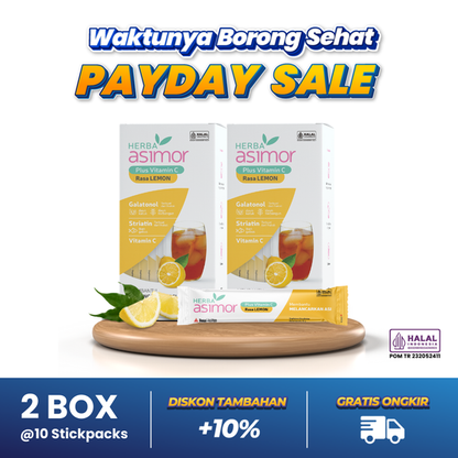Herba Asimor Drink Rasa Lemon Stickpack - 2 Box