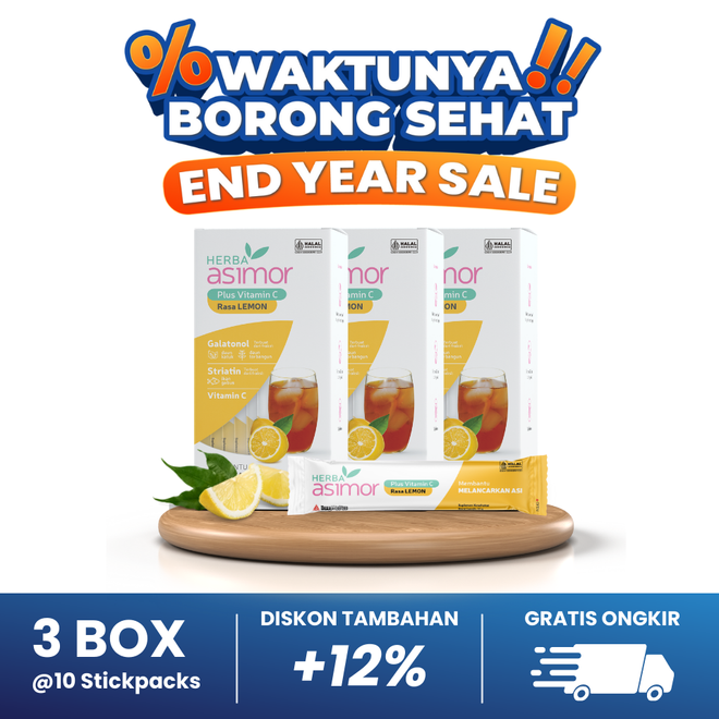 Herba Asimor Drink Rasa Lemon Stickpack - 3 Box