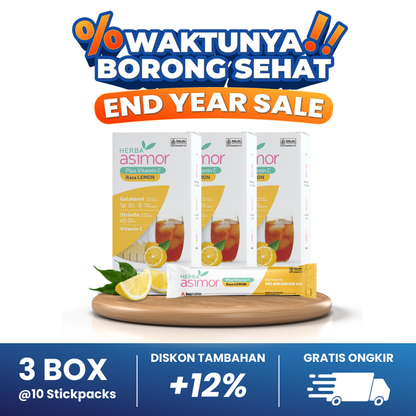Herba Asimor Drink Rasa Lemon Stickpack - 3 Box