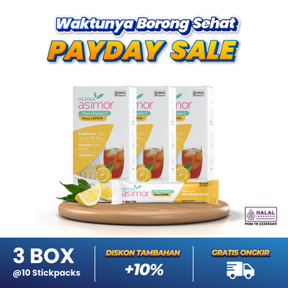 Herba Asimor Drink Rasa Lemon Stickpack - 3 Box