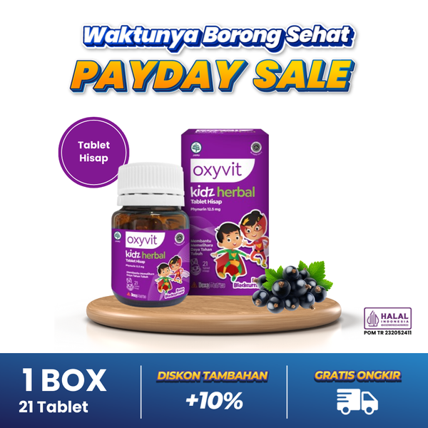 Oxyvit Kidz Herbal Tablet Hisap - 1 Box