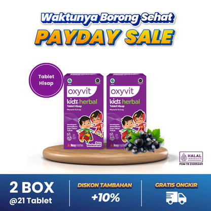 Oxyvit Kidz Herbal Tablet Hisap - 2 Box