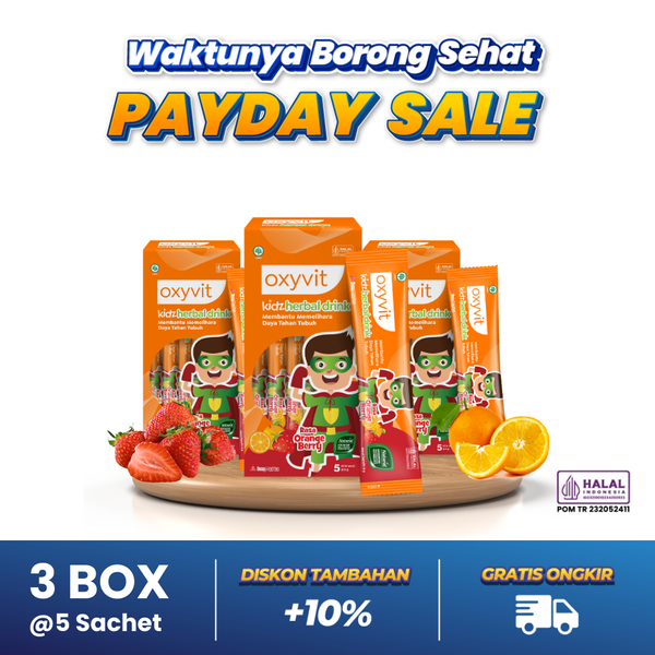 Oxyvit Kidz Herbal Drink Orange Berry Stickpacks - 3 Box