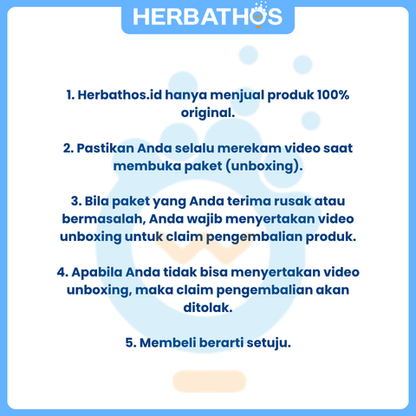 Aturan pembelian produk Herbathos.id 100% original
